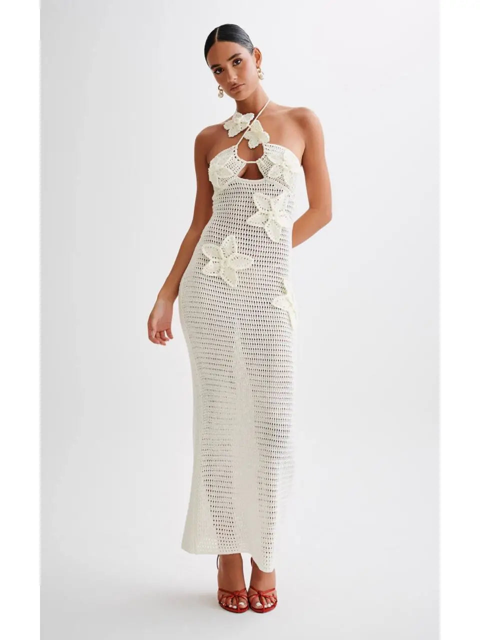 White Floral Crochet Dress My Store White Floral Crochet Dress My Store