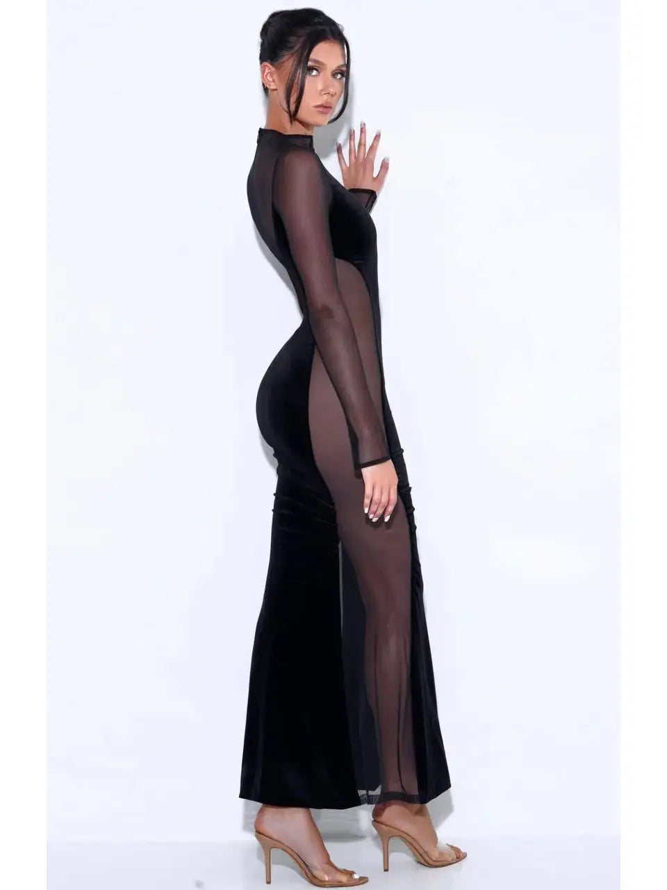 Sheer Luxury -Black Dress