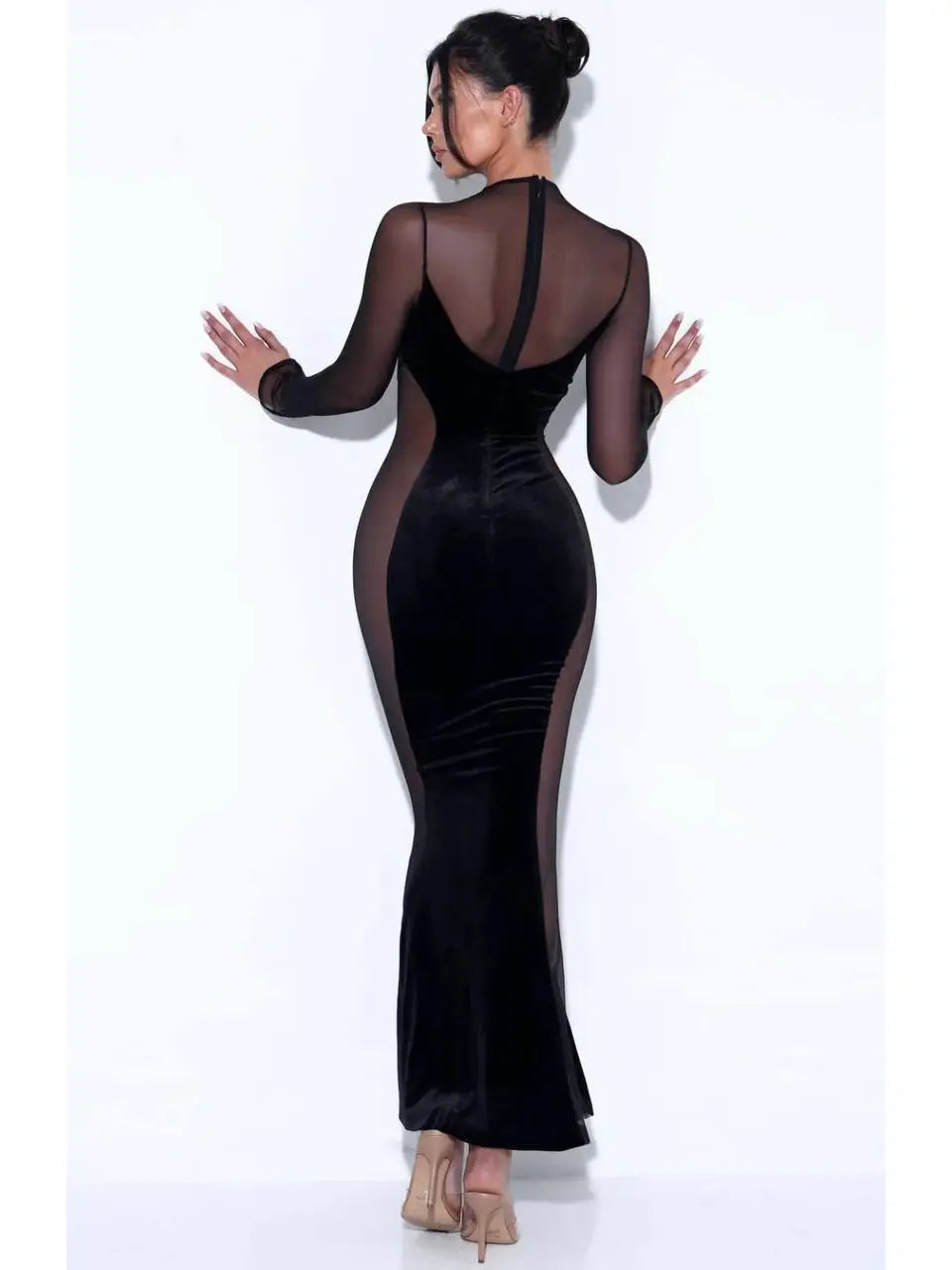 Sheer Luxury -Black Dress