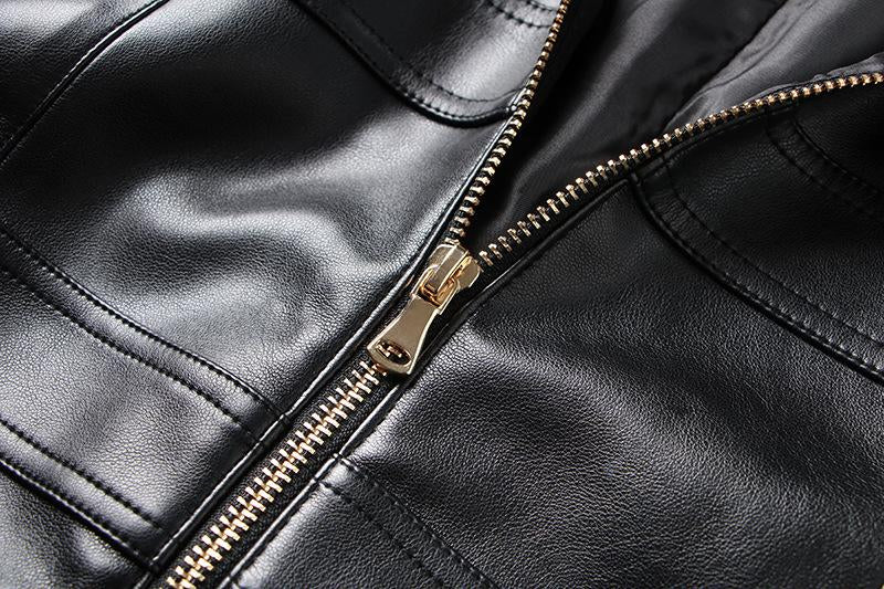 Giselle Black High Waisted Faux Leather Mini Skirt